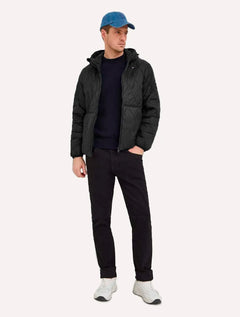 Jaqueta Tommy Hilfiger Masculina Hooded Quilted Preta