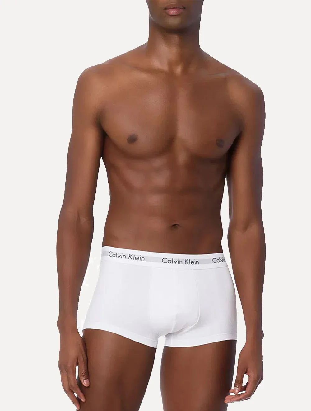 Cuecas Calvin Klein Low Rise Trunk Print Brancas Pack 3UN