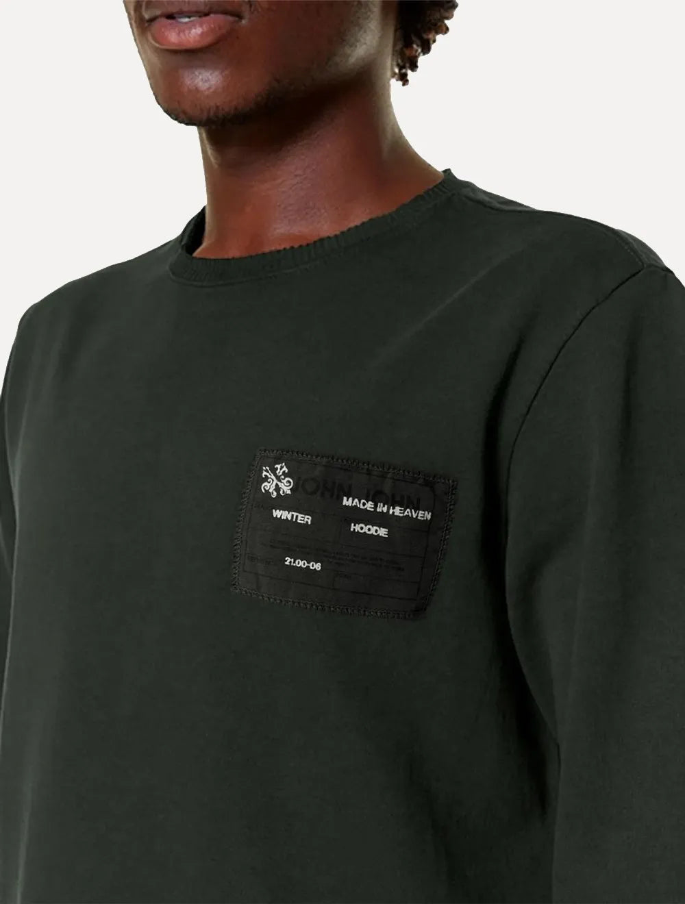 Moletom John John Masculino Patch Verde Escuro