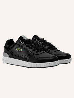 Tênis Lacoste Masculino T-Clip Blk/Gry Preto