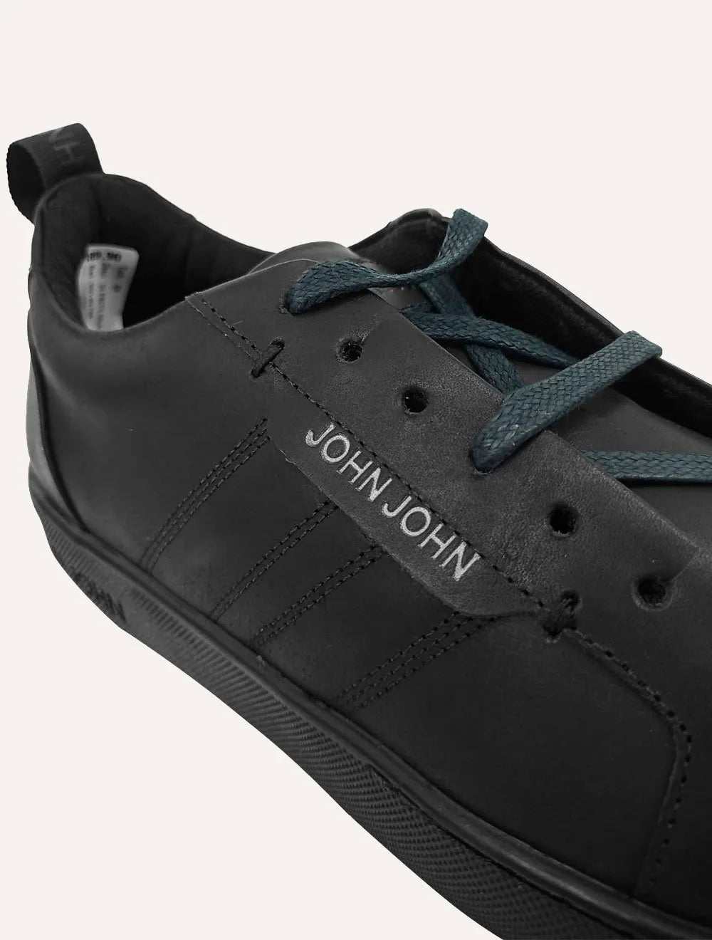 Tênis John John Masculino Boston Leather Black Preto