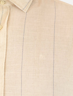 Camisa Aramis Masculina Modal Linho Algodão Visco Areia Mescla