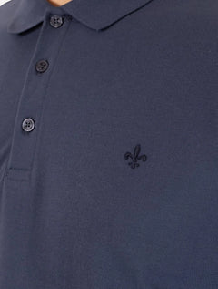 Polo Dudalina Piquet Essentials Cotton Basica Modal Azul Marinho