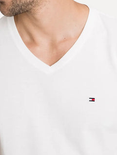 Camiseta Tommy Hilfiger Masculina Essential V-Neck Branca