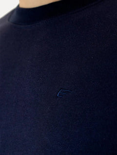Moletom Ellus Masculino Crewneck Regular Basic Easa Azul Marinho