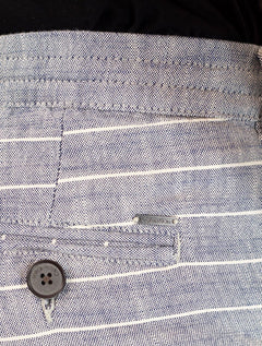 Bermuda Calvin Klein Masculina Elástico Listras Azul Mescla