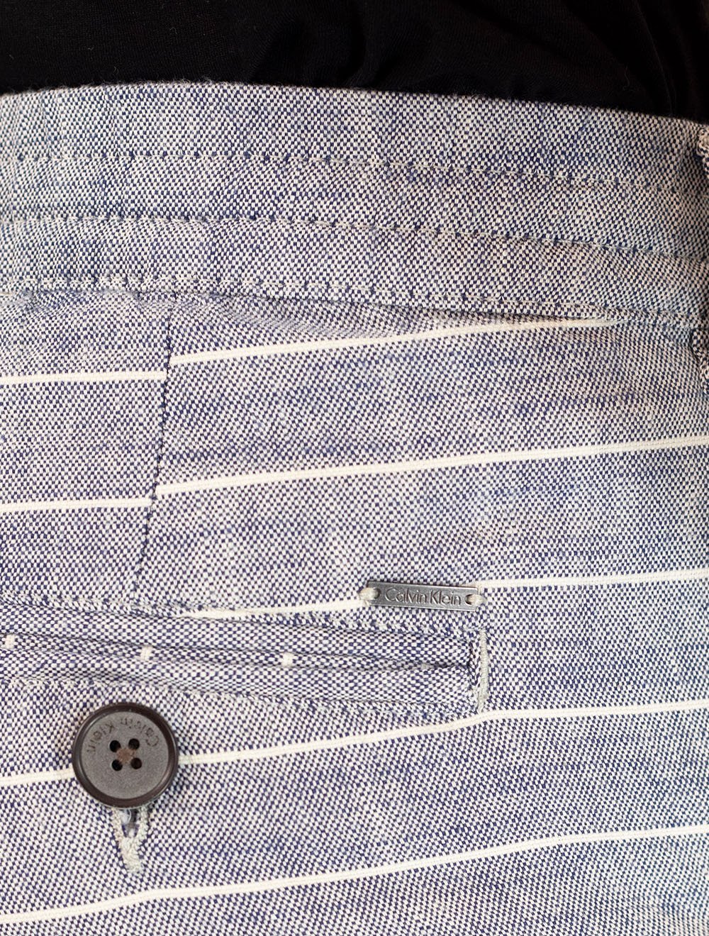 Bermuda Calvin Klein Masculina Elástico Listras Azul Mescla