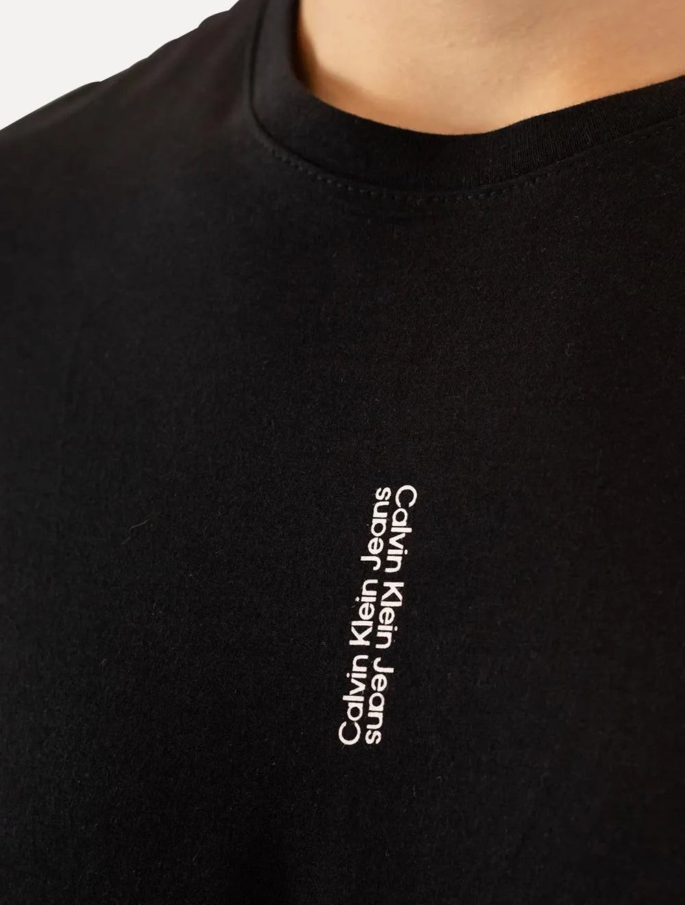 Camiseta Calvin Klein Jeans Masculina Vertical Mirror Preta
