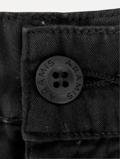 Bermuda Aramis Masculina Sarja Chino Cós Chambray Preta