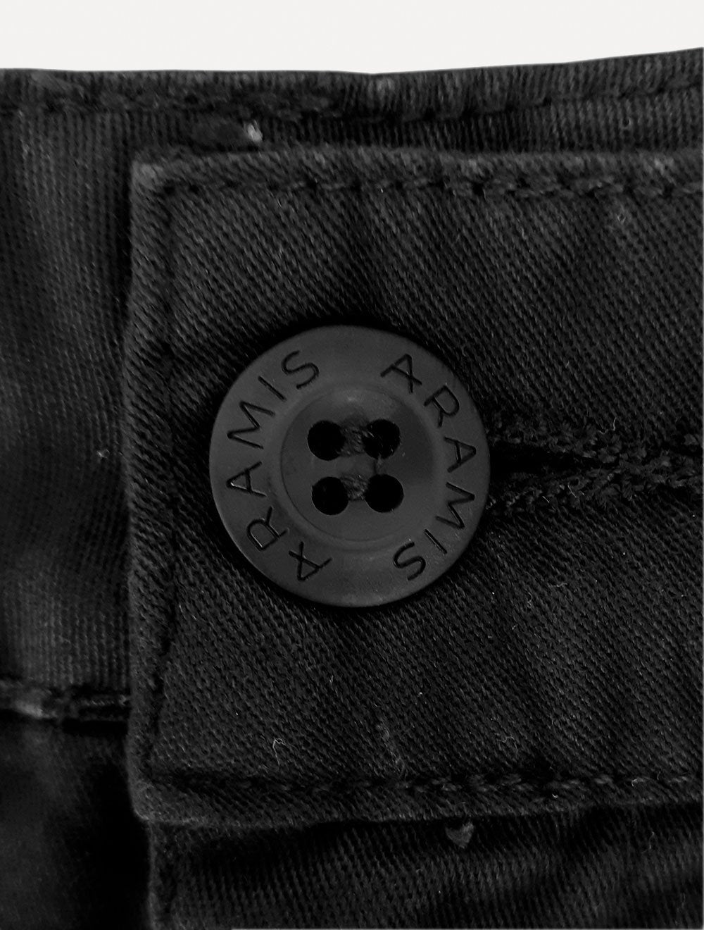 Bermuda Aramis Masculina Sarja Chino Cós Chambray Preta