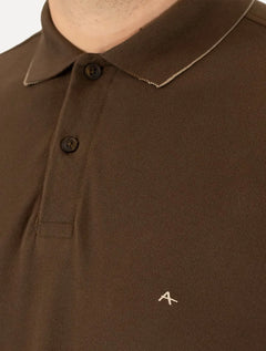 Polo Aramis Masculina Piquet Inner Frieze Marrom