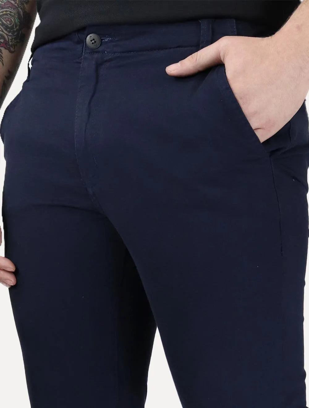 Calça Aramis Masculina Chino Sarja Classica Button Azul Marinho