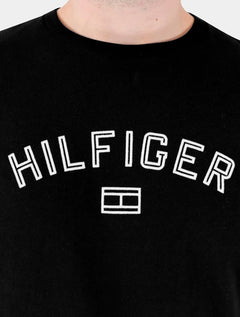 Camiseta Tommy Hilfiger Masculina Outline Arc Script Preta