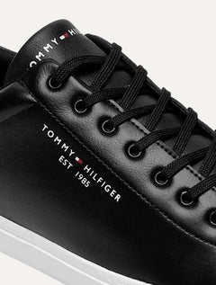 Tênis Tommy Hilfiger Masculino Couro Harrison 5D5 Preto