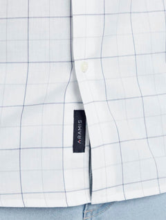 Camisa Aramis Masculina Regular Tricoline Large Xadrez Off-White