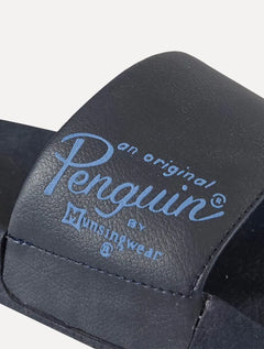 Chinelo Original Penguin Masculino Slide Lateral Lettering Azul Marinho