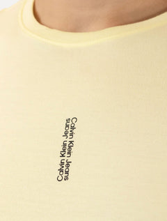 Camiseta Calvin Klein Jeans Masculina Vertical Mirror Amarela