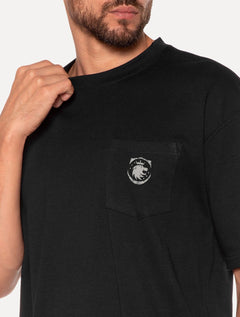 Camiseta Von der Volke Masculina Origineel Pocket Army Flame Preta