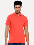 Polo Tommy Hilfiger Masculina Regular Piquet 1985 Laranja