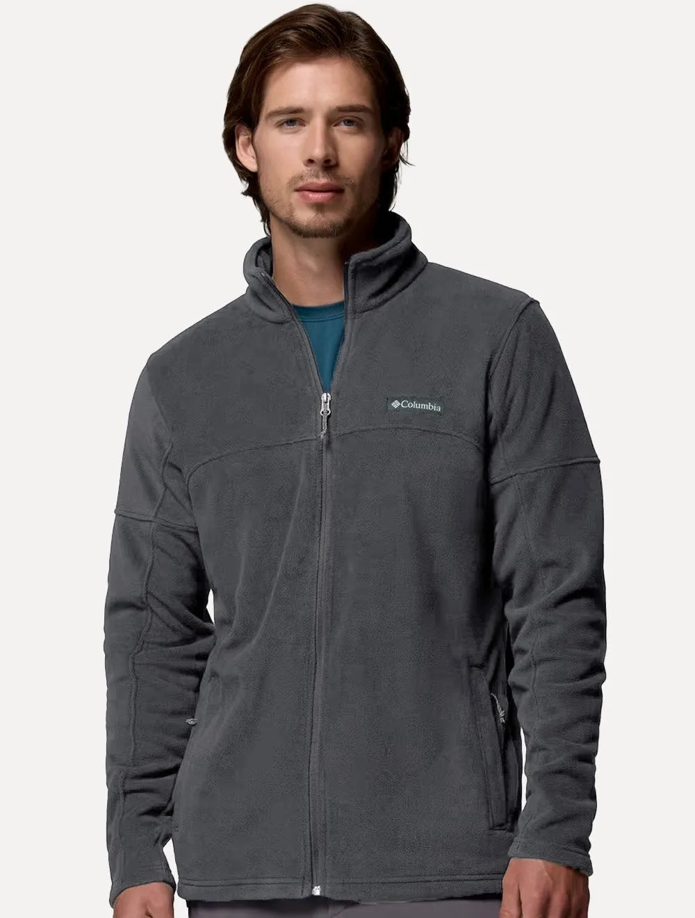 Jaqueta Columbia Masculina Fleece Steens Mountain Full Zip Cinza