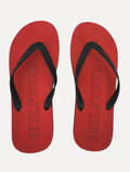 Chinelo Tommy Hilfiger Brad 8R Rubber Beach Preto/Vermelho