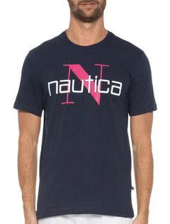 Camiseta Nautica Masculina N Logo Azul Marinho
