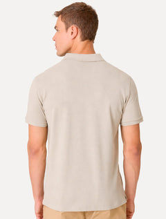 Polo Dudalina Masculina Piquet Essential Color Areia