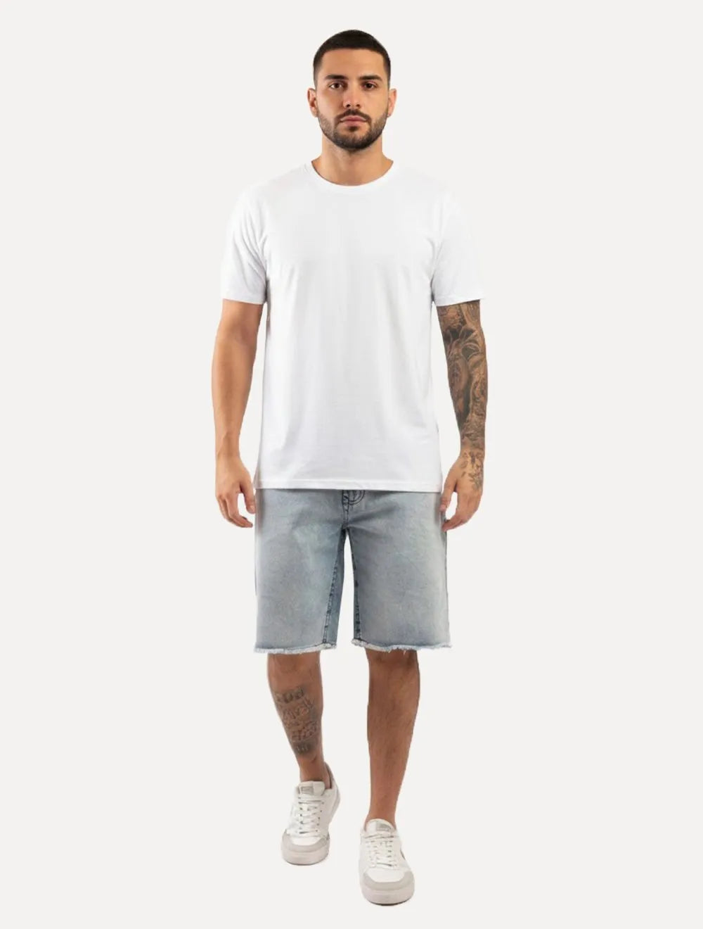 Bermuda King & Joe Jeans Masculina Slim Azul Claro