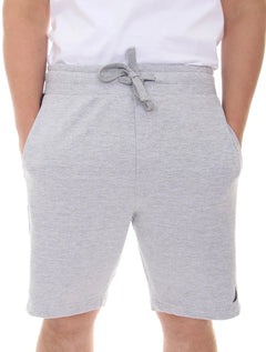 Bermuda Nautica Masculina Moletom Core Navy Side Cinza Mescla