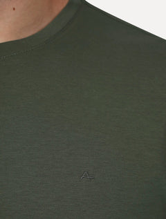 Camiseta Aramis Masculina Basic Lisa Mono Liquid Cotton Verde Militar