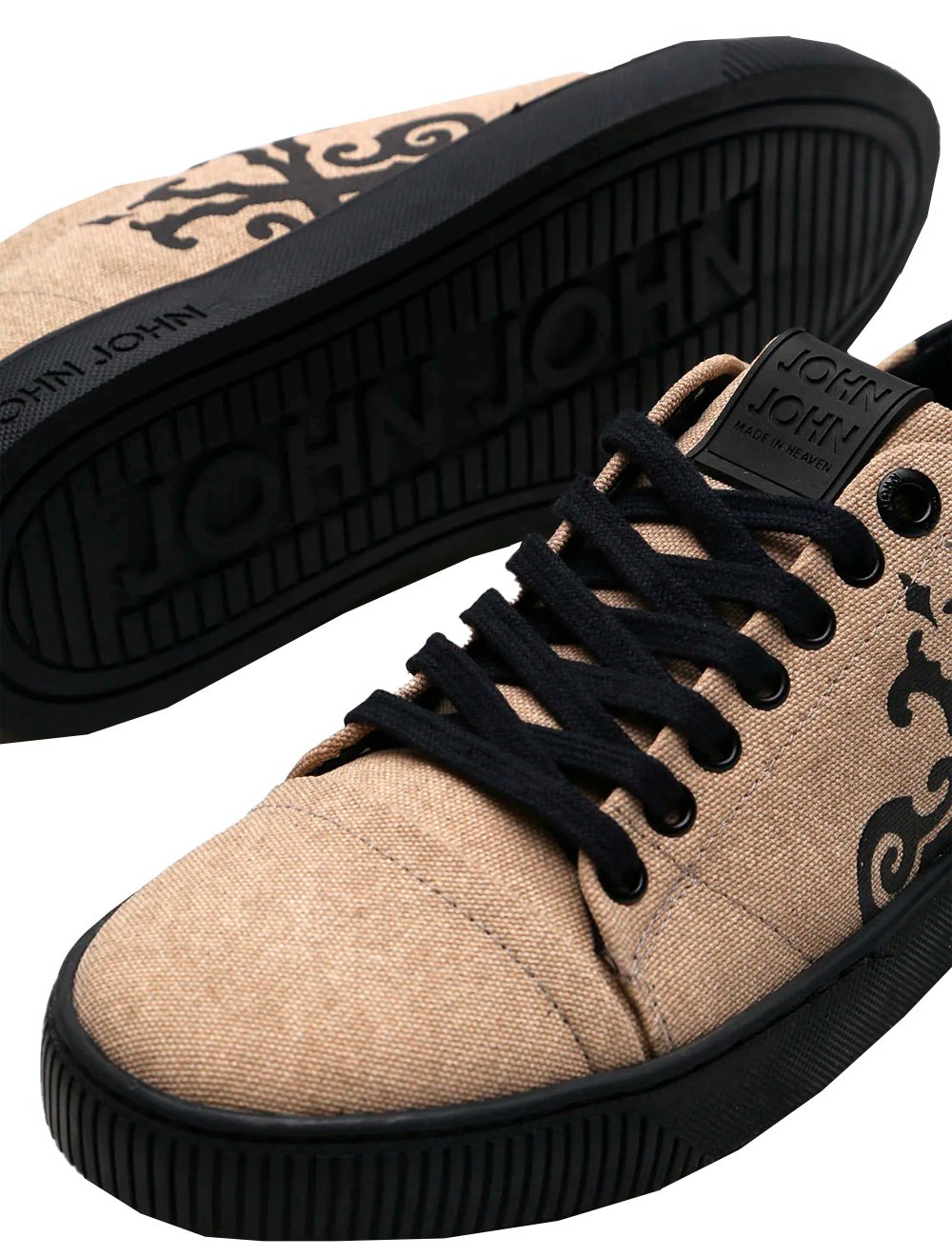 Tênis John John Masculino London Canvas Cru Off-White Mescla