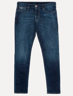 Calça Jeans Empório Armani Masculina J45 Slim Fit Azul Médio