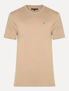 Camiseta Tommy Hilfiger Masculina Regular Core Pima Cáqui
