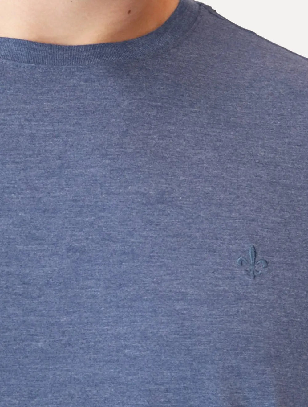 Camiseta Dudalina Masculina Regular Azul Escuro Mescla
