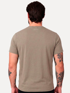Camiseta Aramis Masculina Basic Lisa Mono Icon Areia Médio