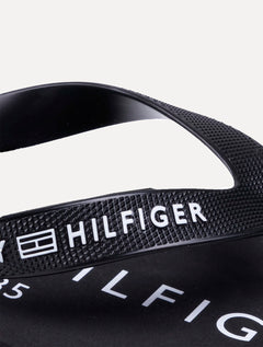 Chinelo Tommy Hilfiger Masculino Rubber Strip Simon 34R Cinza/Preto