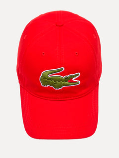 Boné Lacoste Gabardine Big Croco Vermelho