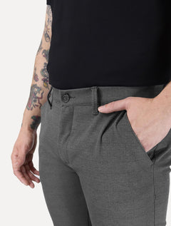 Calça Sergio K Masculina Alfaiataria Power Quadros Chumbo