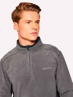 Blusa Columbia Masculina Klamath Range II Half Zip Cinza