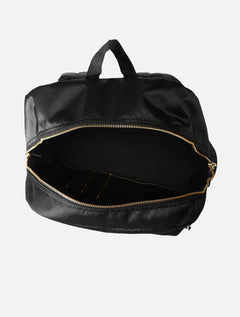 Mochila JanSport Super FX Black Gold Premium Poly Preta