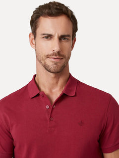 Polo Dudalina Piquet Essentials Cotton Basica Modal Bordô