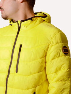 Jaqueta Victory Eagle Masculina Nylon Hoodie Puffer Amarela