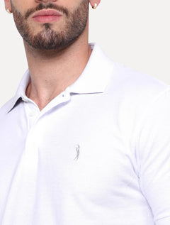 Polo Aleatory Masculina Piquet Light Inner Contrast Branca