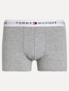 Cueca Tommy Hilfiger Cotton Stretch Trunk Preta Cinza Mescla Pack 3UN