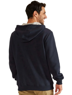 Moletom Nautica Masculino Hoodie Full-Zip Embroidered Azul Marinho