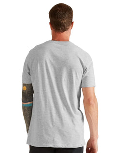 Camiseta Nautica Masculina Line Sketch Sailing Cinza Mescla
