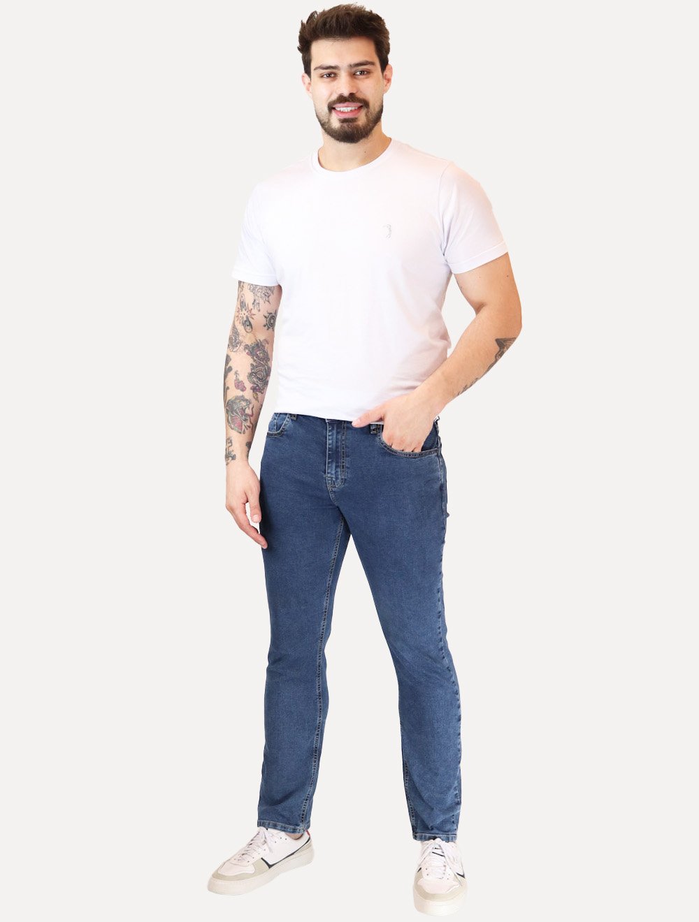 Calça Tommy Jeans Masculina Slim Scanton Plus Médio