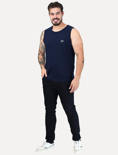 Regata King & Joe Masculina Logomania Malha Signature Azul Marinho