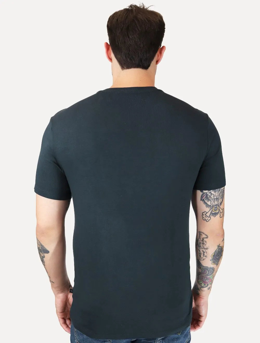 Camiseta Calvin Klein Jeans Masculina Lisa Tricot Azul Marinho