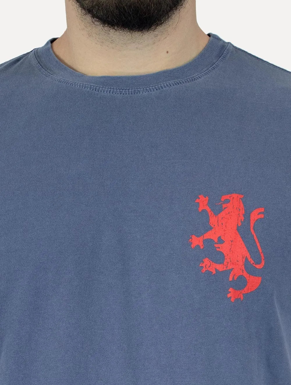 Camiseta Osklen Masculina Regular Stone Leão  Azul Marinho